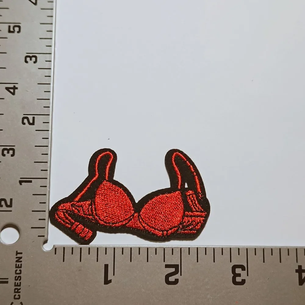 Iron‎ On Patch-Crafts Material DIY Accessory-red bra lingerie